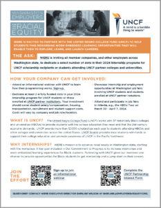 Washington Employers for Racial Equity, UNCF Flyer